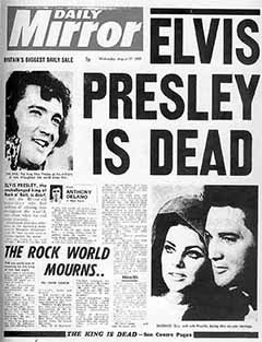 Elvis death Daily Mirror